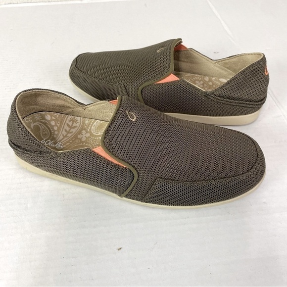 Olukai Wailalua Mustang/Melon Mesh Slip On Shoes Size 9 - Picture 4 of 8